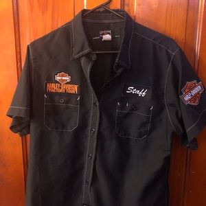 Harley Davidson Genuine RARE Staff Short Sleeve Shirt | Size M